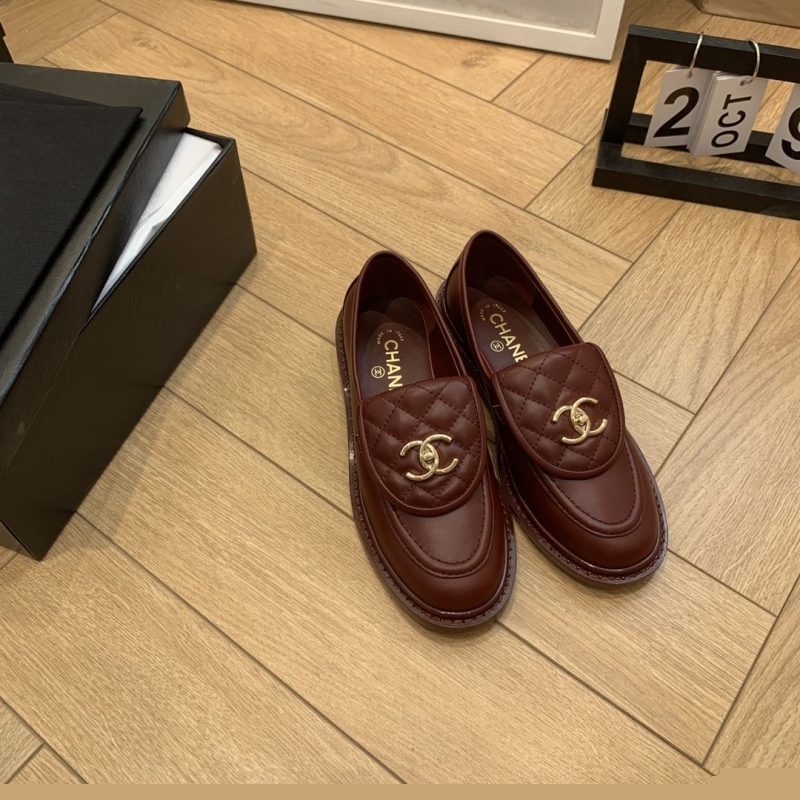 Ch*el leather shoes